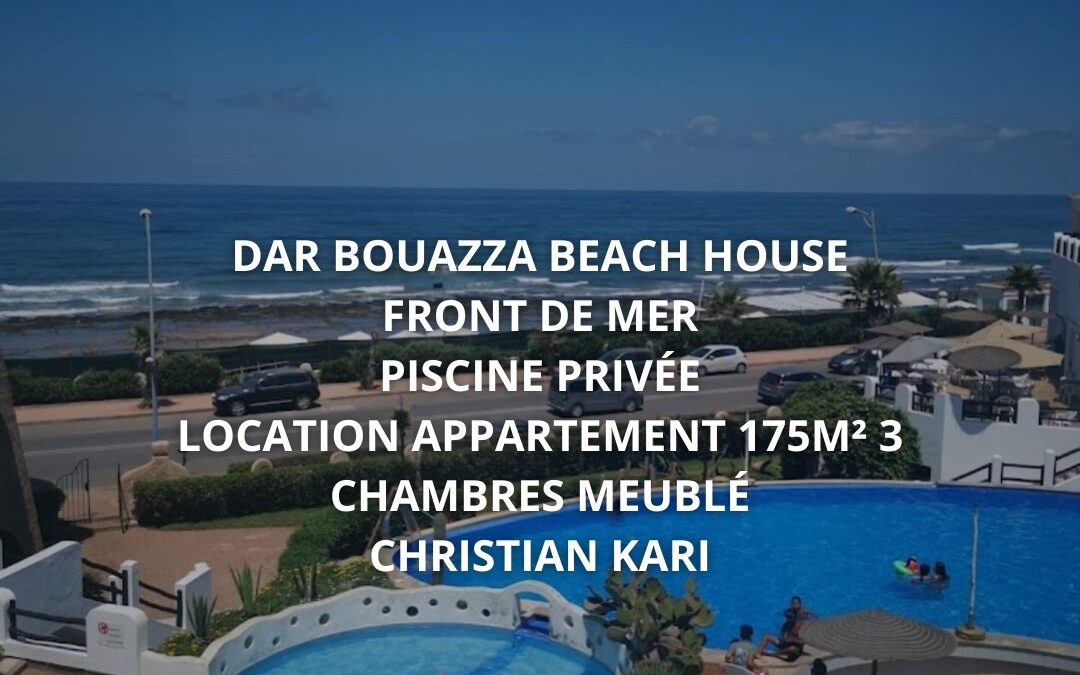 Appartement de rêve en front de mer – Dar Bouazza Beach House