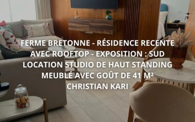 Studio à louer – Ferme Bretonne – Résidence récente avec toit